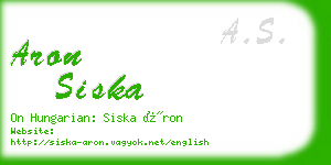 aron siska business card